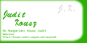 judit kousz business card